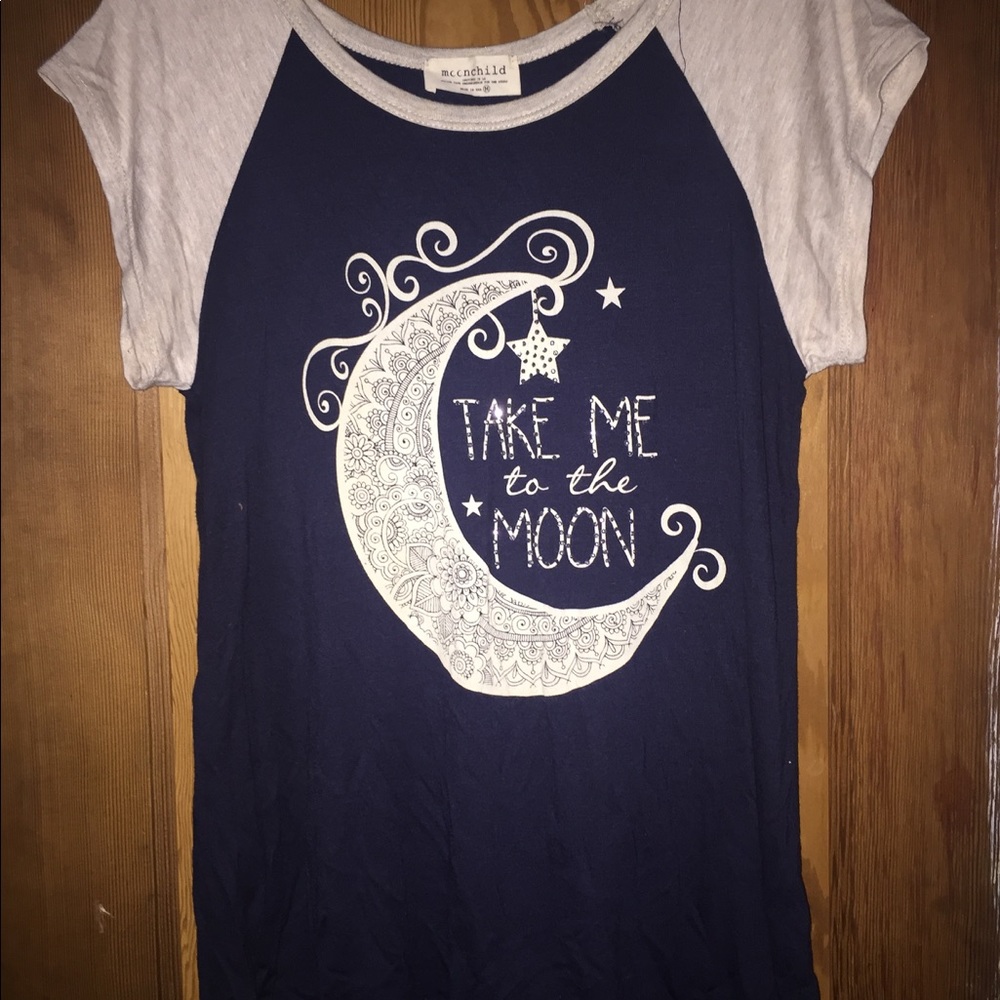 Navy & Tan Crescent Moon Shirt